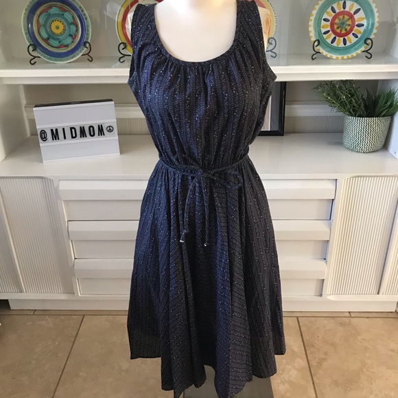 Vintage Dresses & Skirts - Vintage 70s Coco California Navy sundress
